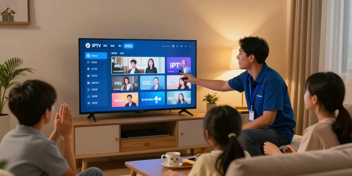UK IPTV Panel installation by trusted local service providers in a cosy home setting.