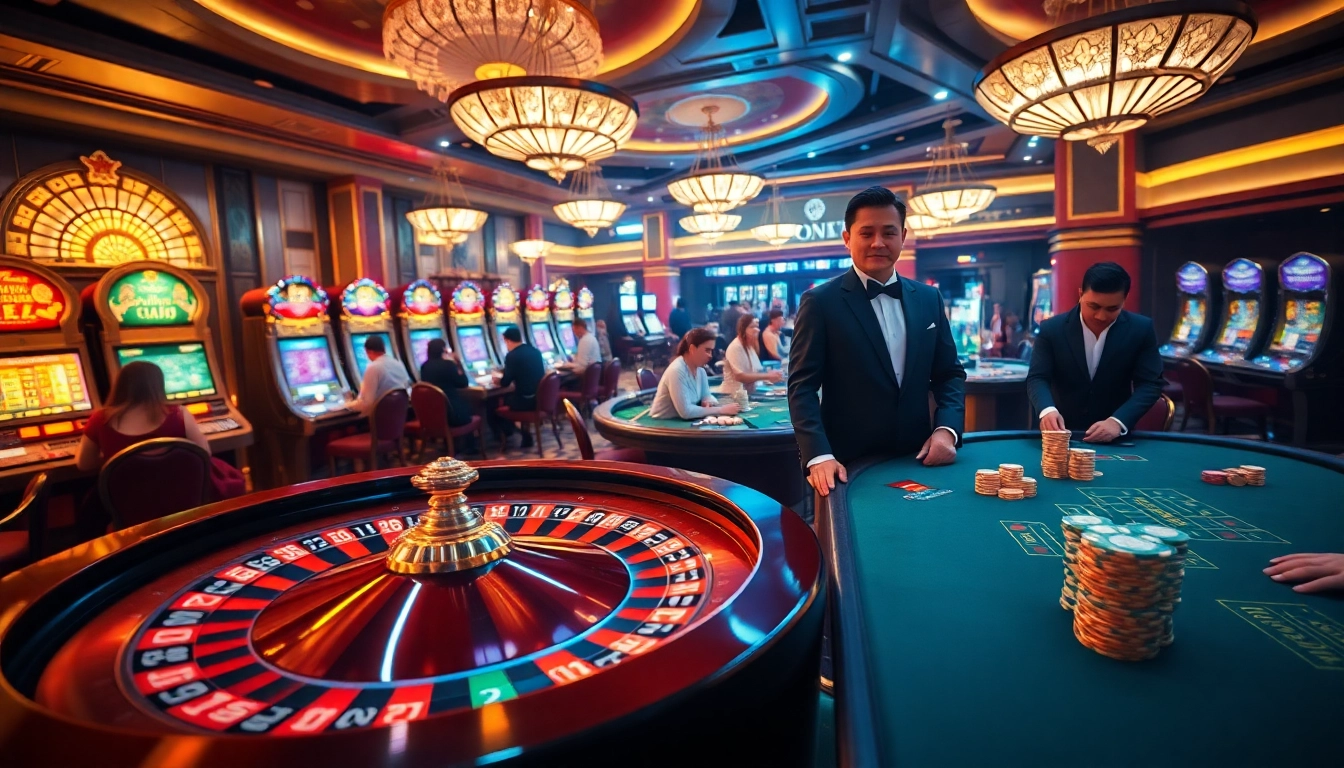Experience thrilling action at the casino, featuring chotruyen-inspired colorful games and lively atmosphere.