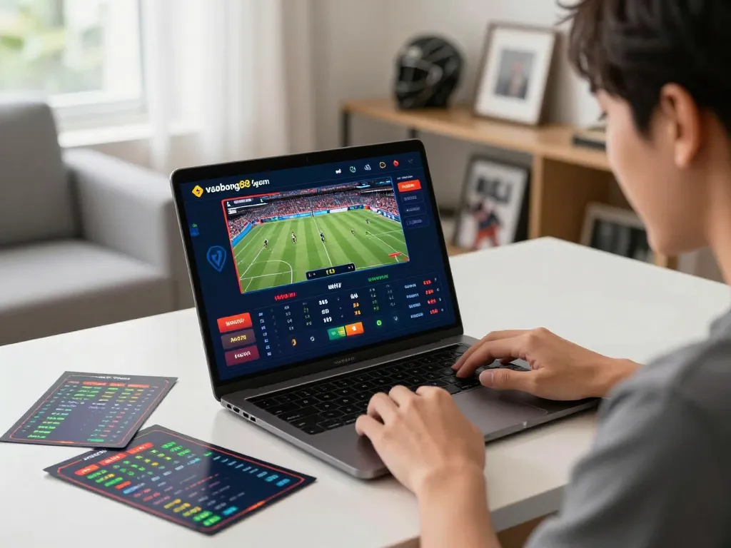Engaging with vaobong88 1gom in a vibrant online betting setting, showcasing sport excitement and interaction.