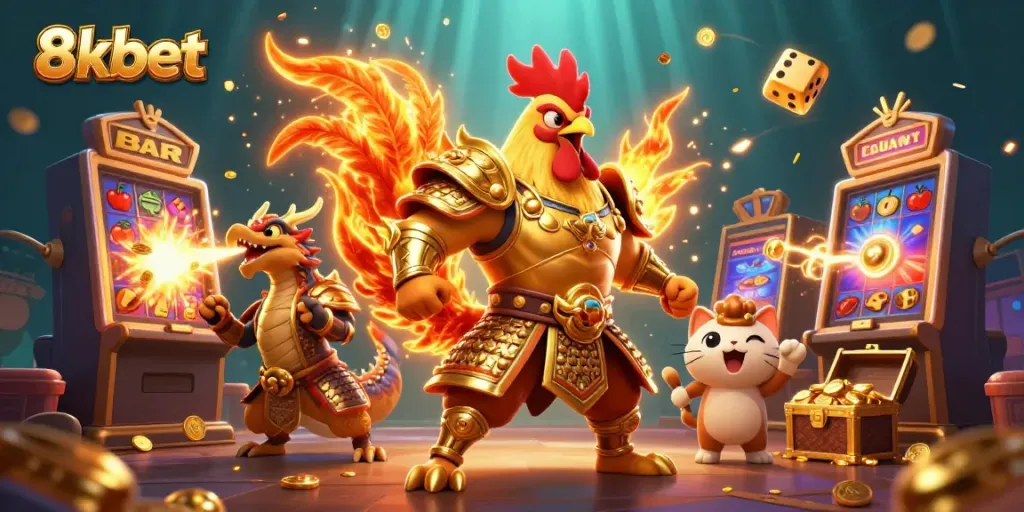Engage with the exciting world of 8xbet featuring dynamic characters and vibrant casino elements.