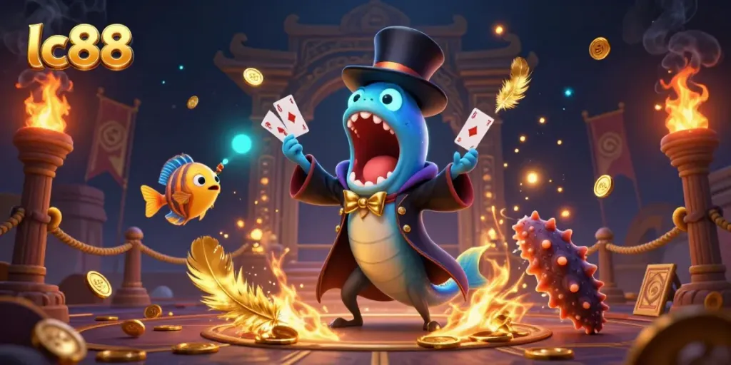 Experience the excitement of lc88 casino games with dazzling characters in a vibrant underwater scene.