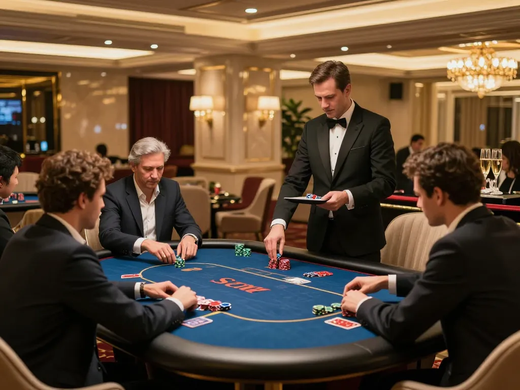 Engaged players betting big at nhà cái uy tín Sunwin in luxurious VIP poker room