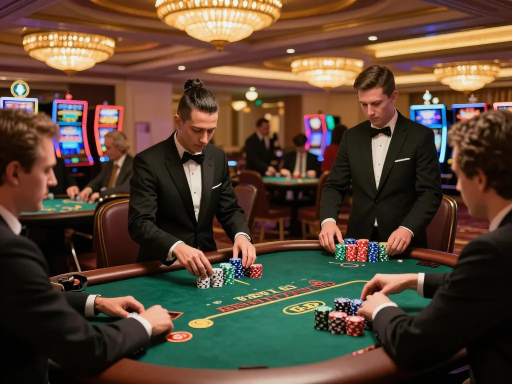 Players strategizing while engaging in poker at 789clubgo's luxurious casino atmosphere