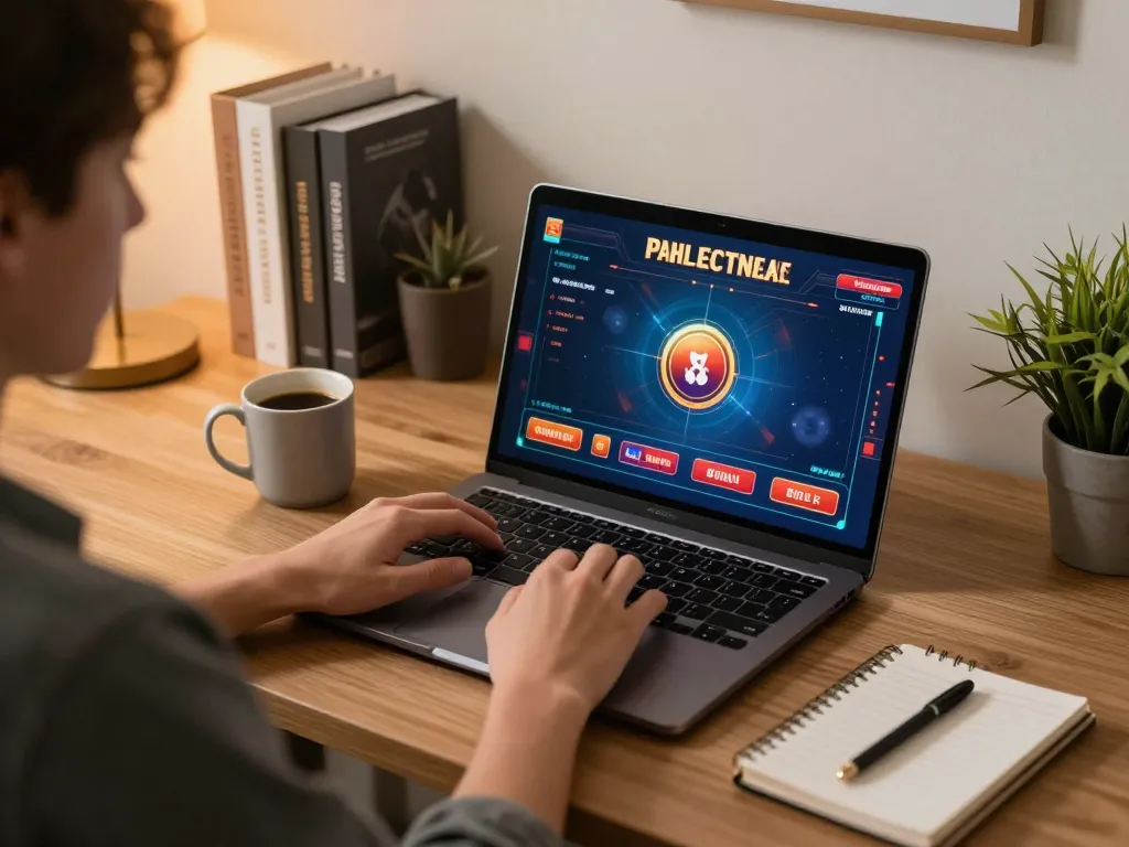 CO88 online gaming setup with a player engaged in strategic betting on a laptop