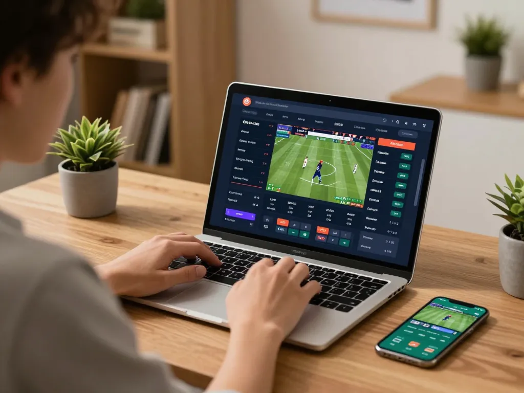 Engaging sports betting interface on 1gom, highlighting real-time odds and match stats.