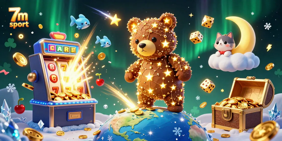 Experience thrilling action with 7m sport as shooting stars and golden symbols burst around a constellation bear.