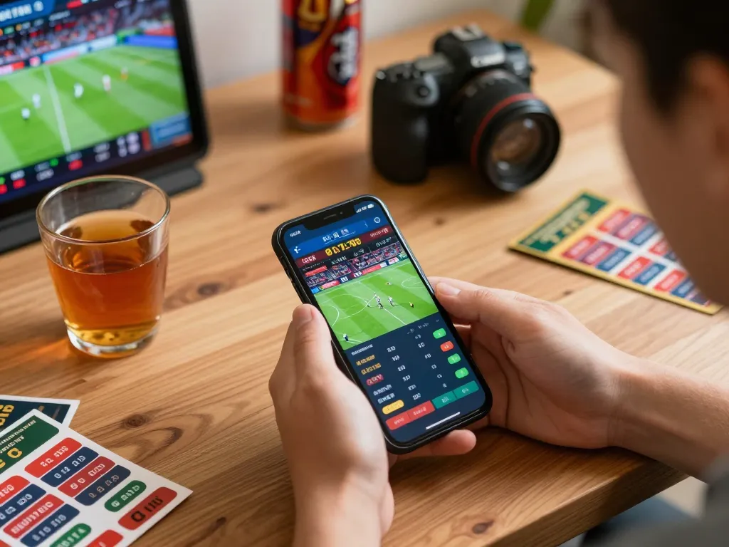 Place bets on NK88 while enjoying lively sports betting action with a smartphone in hand.