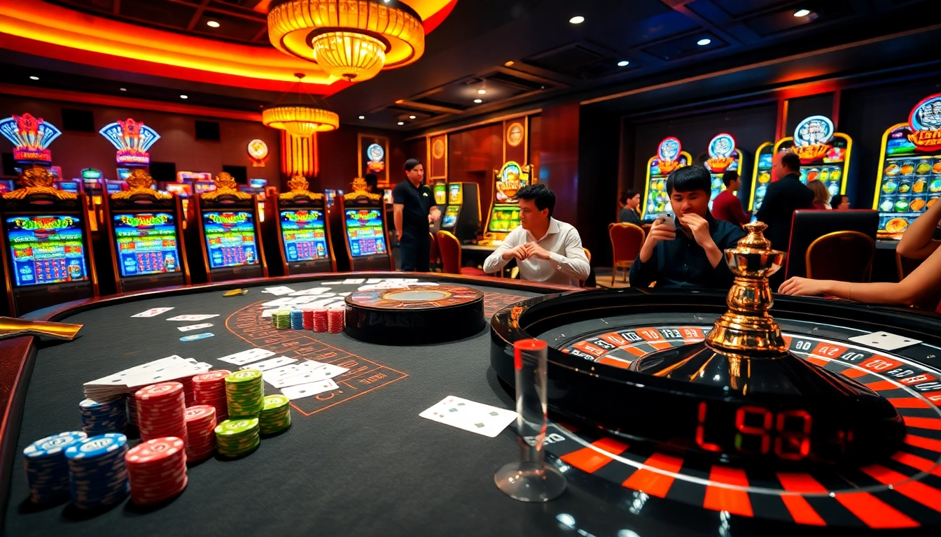 Experience thrilling gameplay at Fb88 casino with vibrant cards and chips on display.