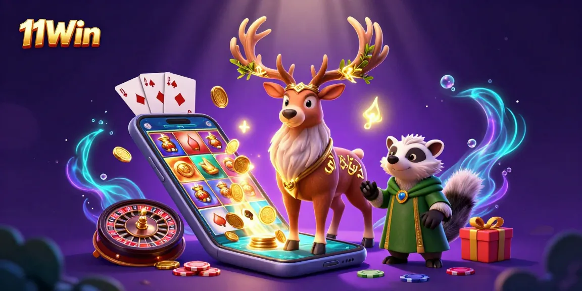 Experience the thrill of winning at 11Win with dazzling casino games and magical characters.