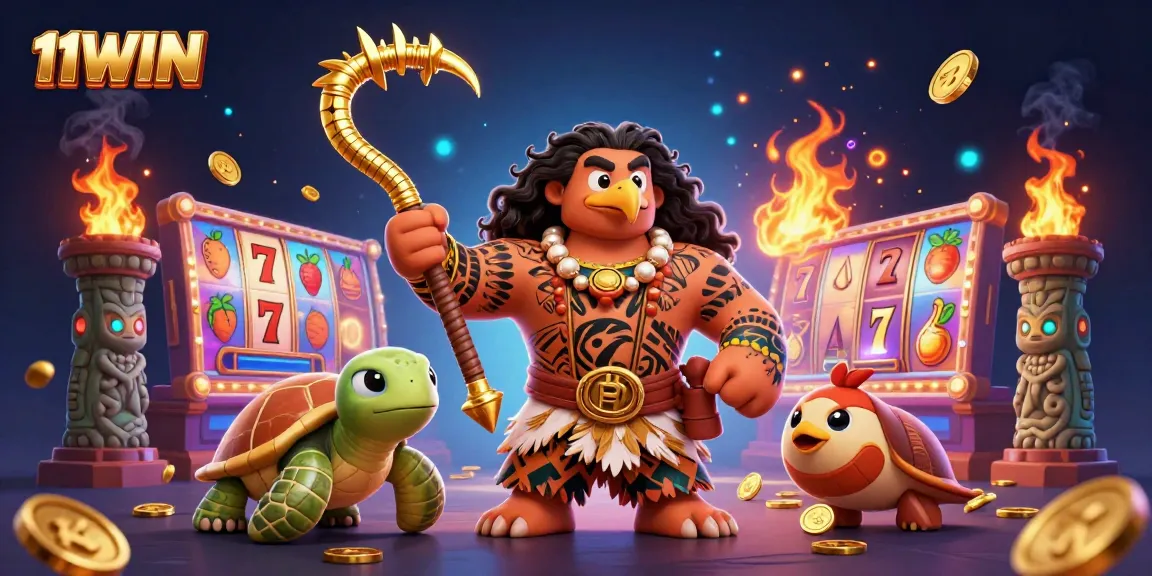 Engage with 11WIN and experience the thrill of slots with vibrant characters, dynamic game elements, and glowing action.