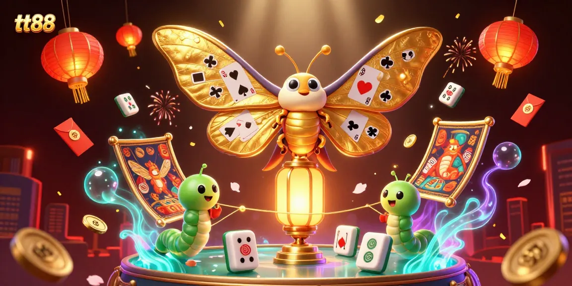 Play thrilling games with tt88, featuring colorful 3D elements and a captivating casino scene.