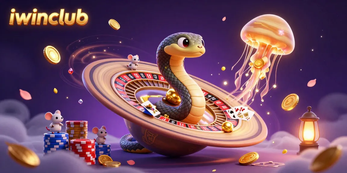 Iwinclub offers thrilling bets in a dynamic casino world with a Saturn wheel and cosmic elements.