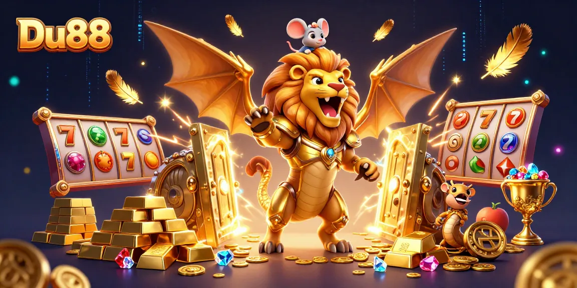 Experience thrilling action with Du88 at this vibrant casino adventure scene full of treasures.