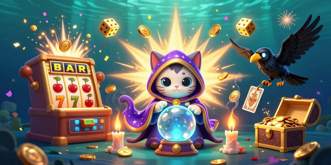 Debet offers exciting winning experiences with a vibrant casino scene filled with mystical characters and jackpot explosions.