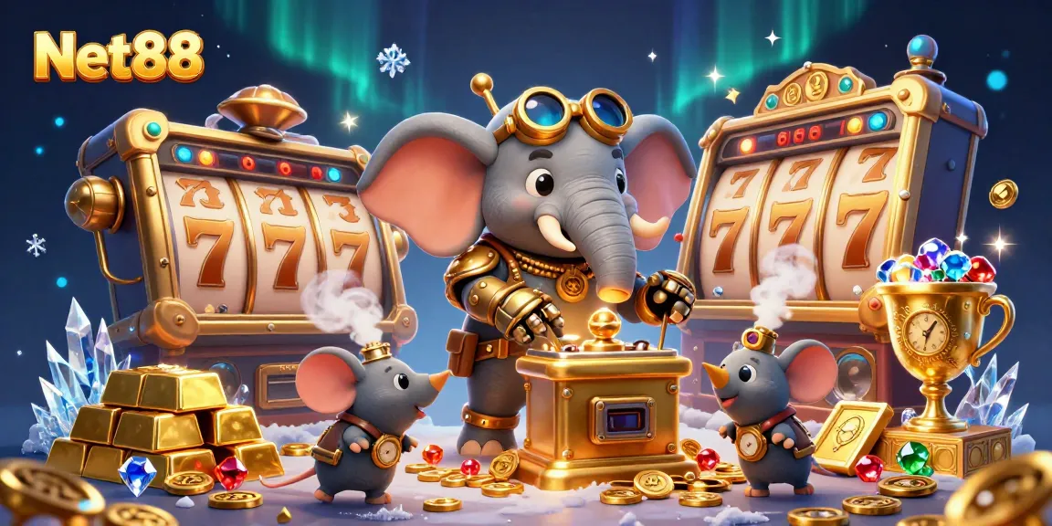 Win big with Net88 in this vibrant 3D casino scene packed with adventure and excitement.