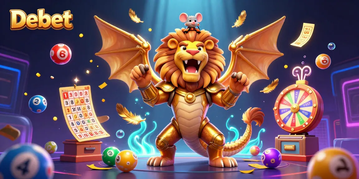Engage with Debet's thrilling lottery experience featuring dynamic casino elements and vibrant gaming visuals.