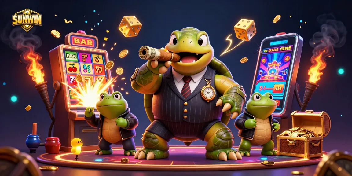 SUNWIN brings players thrilling jackpots and games in a vibrant casino illustration.