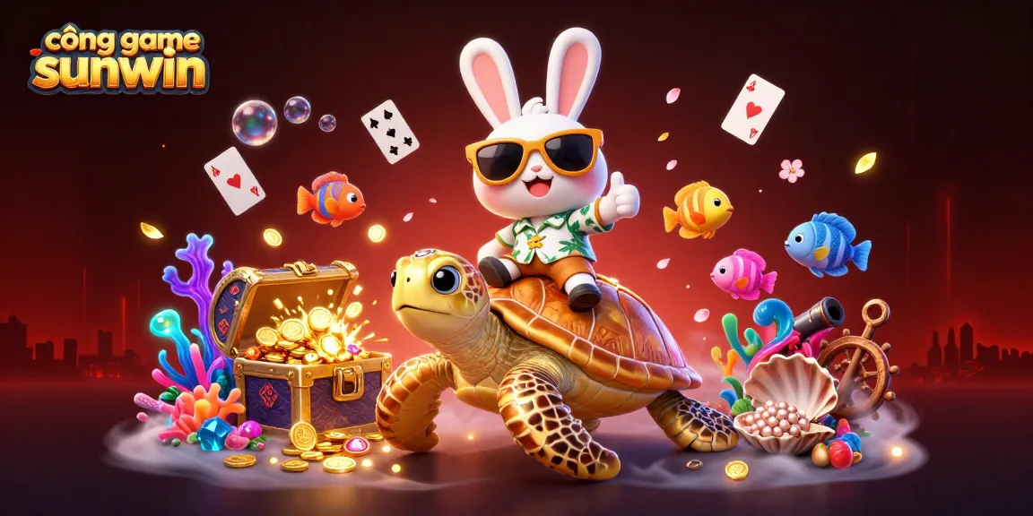 Engage with cổng game sunwin's dynamic features, showcasing vibrant underwater themes and casino games.