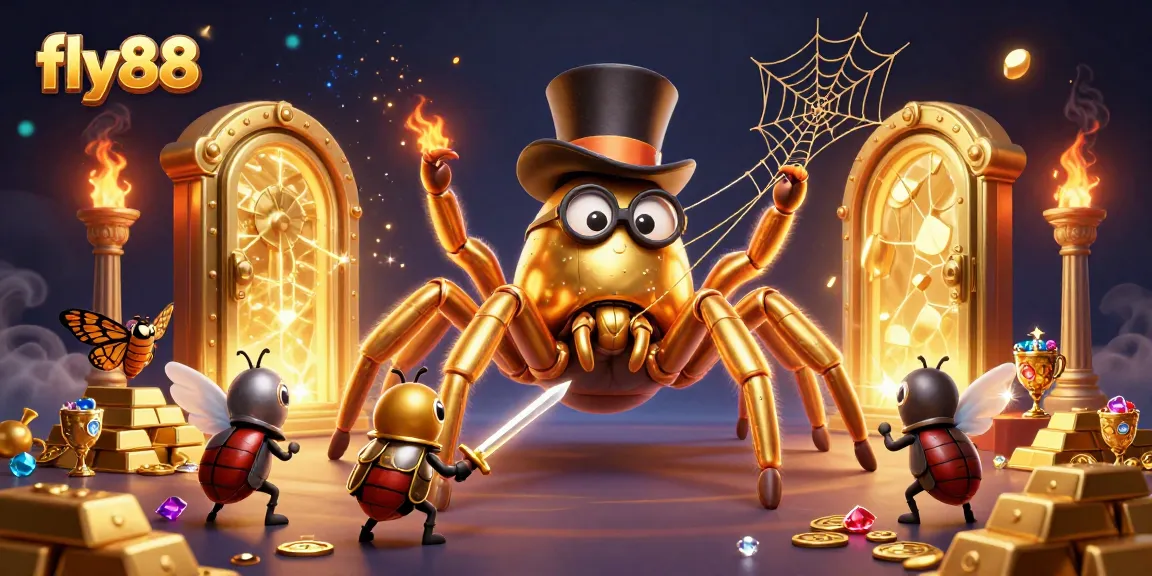 Experience excitement at fly88 with a brave beetle knight and golden treasures in a vibrant casino.