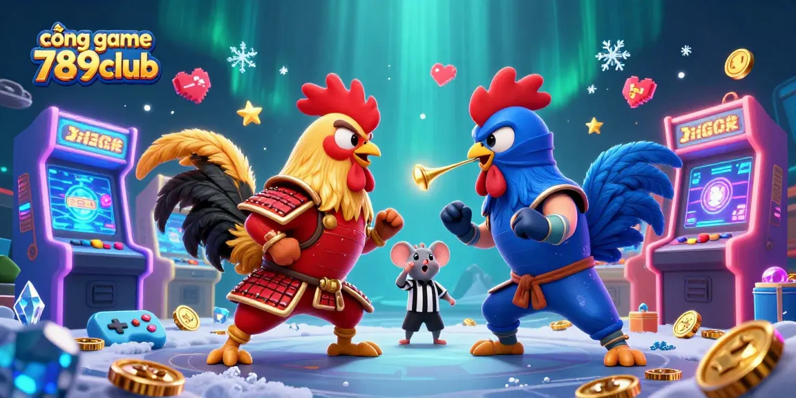 Battle of the roosters highlights the cổng game 789club with vibrant casino themes and dynamic game elements.