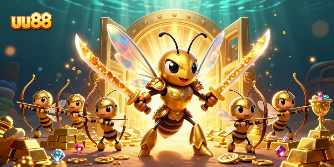 Experience the excitement at uu88 with a vibrant illustration showcasing thrilling gameplay and rich rewards.