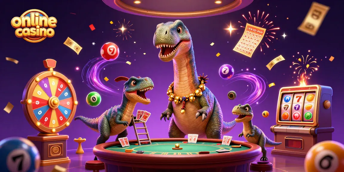 Join the excitement at our online casino with a vibrant fantasy-themed illustration.